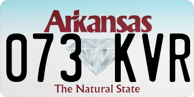 AR license plate 073KVR