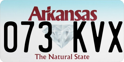 AR license plate 073KVX