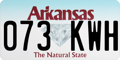 AR license plate 073KWH
