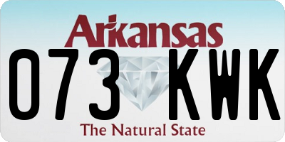 AR license plate 073KWK