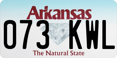 AR license plate 073KWL