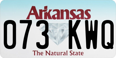 AR license plate 073KWQ
