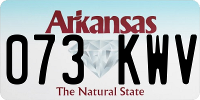AR license plate 073KWV