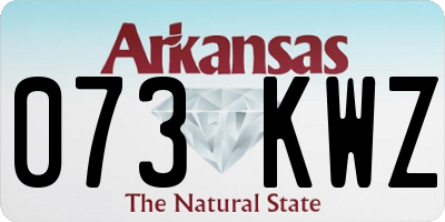 AR license plate 073KWZ