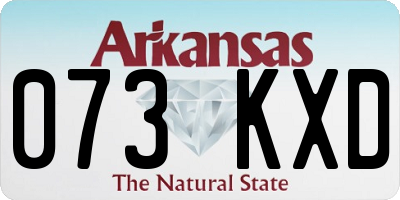 AR license plate 073KXD