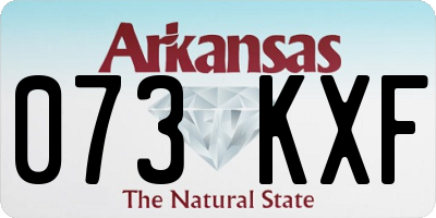 AR license plate 073KXF