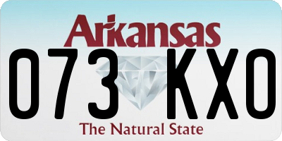 AR license plate 073KXO