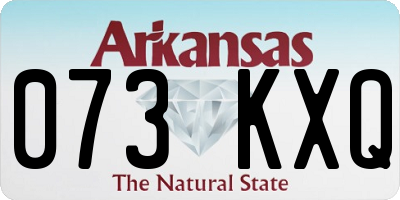 AR license plate 073KXQ