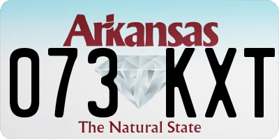 AR license plate 073KXT