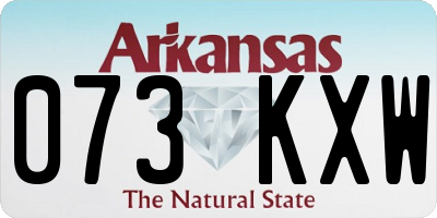 AR license plate 073KXW