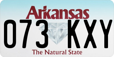 AR license plate 073KXY