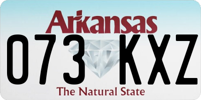 AR license plate 073KXZ