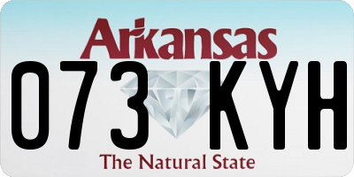 AR license plate 073KYH