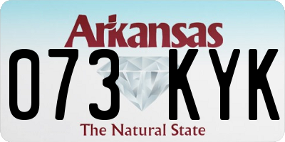 AR license plate 073KYK
