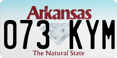 AR license plate 073KYM