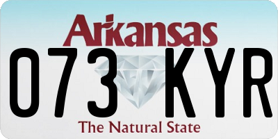 AR license plate 073KYR