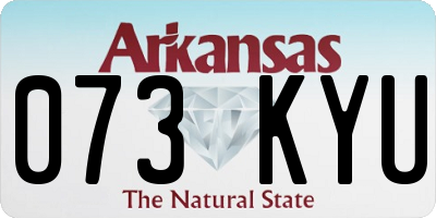 AR license plate 073KYU