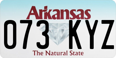 AR license plate 073KYZ