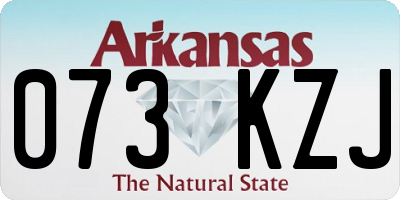 AR license plate 073KZJ