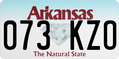 AR license plate 073KZO