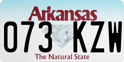 AR license plate 073KZW
