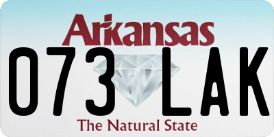 AR license plate 073LAK