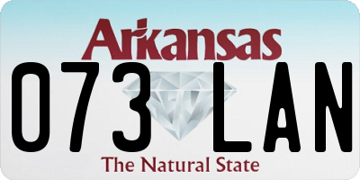 AR license plate 073LAN