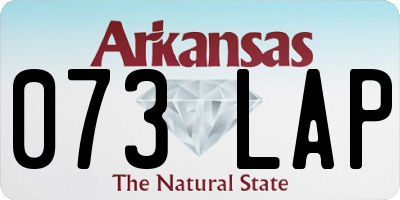 AR license plate 073LAP