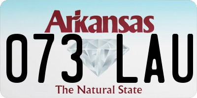 AR license plate 073LAU