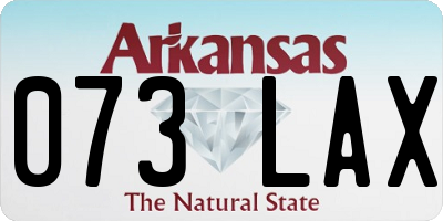 AR license plate 073LAX