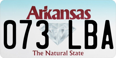 AR license plate 073LBA