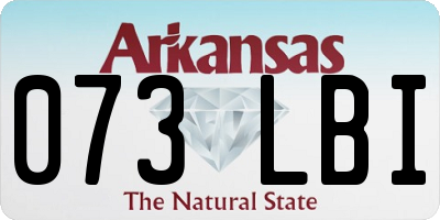 AR license plate 073LBI