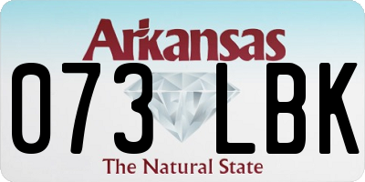 AR license plate 073LBK