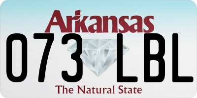 AR license plate 073LBL