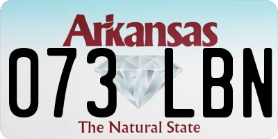 AR license plate 073LBN