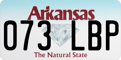 AR license plate 073LBP