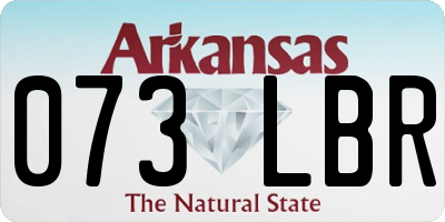 AR license plate 073LBR