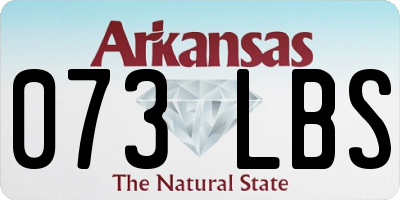 AR license plate 073LBS