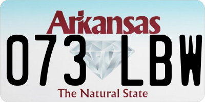 AR license plate 073LBW