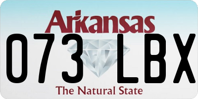 AR license plate 073LBX
