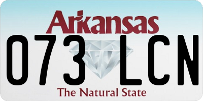 AR license plate 073LCN