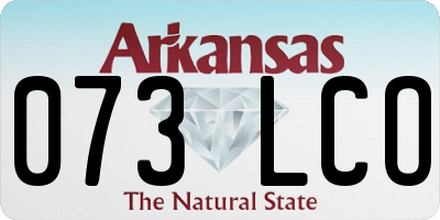 AR license plate 073LCO