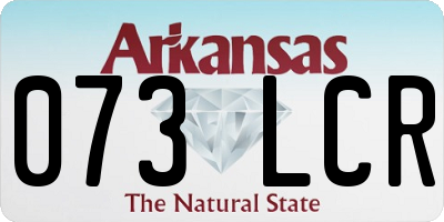 AR license plate 073LCR