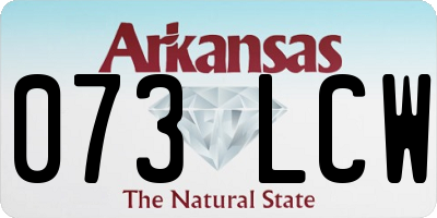 AR license plate 073LCW