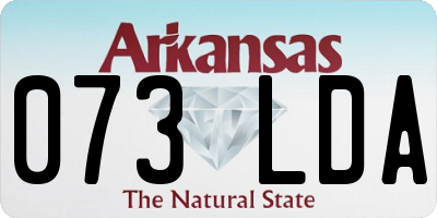 AR license plate 073LDA
