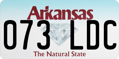 AR license plate 073LDC
