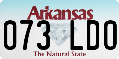 AR license plate 073LDO