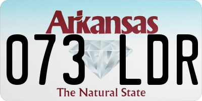 AR license plate 073LDR