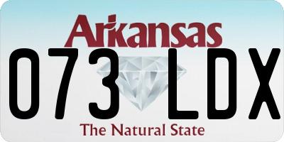 AR license plate 073LDX