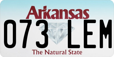 AR license plate 073LEM